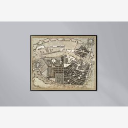 K�benhavn - Hafnia 1768 - Historisk bykort