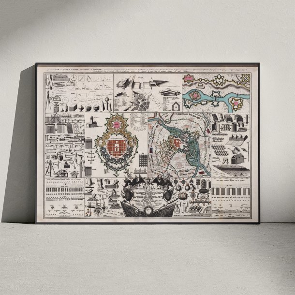 Krigsingeni�r- og Artillerikort 1737 - Historisk kort