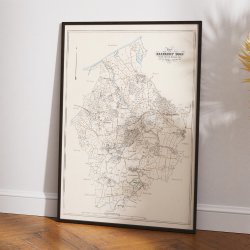 Kort over Br�nderup Sogn 1862-1870 - Matrikelkort