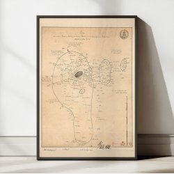 Middelgrunden 1820 - H�ndtegnet s�kort