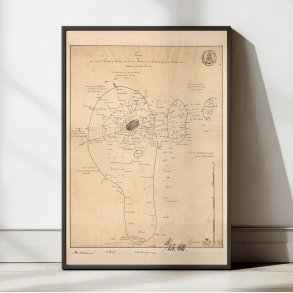 Middelgrunden 1820 - H�ndtegnet s�kort