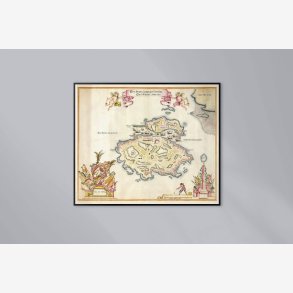 Christians� F�stning 1734 - Milit�rkort