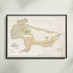 Lammefjorden 1878 - Historisk landkort