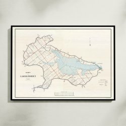Lammefjorden 1889 - Historisk matrikelkort