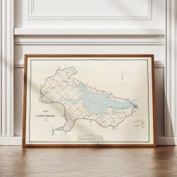 Lammefjorden 1889 - Historisk matrikelkort