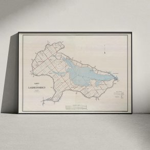 Lammefjorden 1889 - Historisk matrikelkort