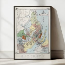 K�benhavn med sogneinddeling 1899 - Historisk bykort