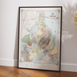 K�benhavn med sogneinddeling 1899 - Historisk bykort