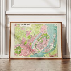 K�benhavn med forst�der 1886 - Historisk bykort