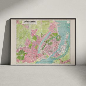 K�benhavn med forst�der 1886 - Historisk bykort