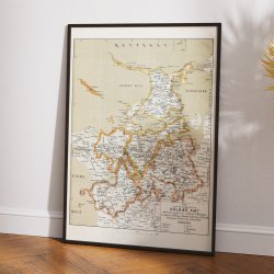 Holb�k Amt �stlige del 1872 - Historisk landkort