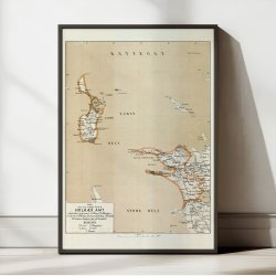 Holb�k Amt vestlige del 1872 - Historisk landkort