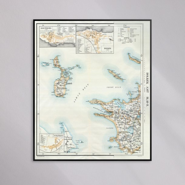 Holb�k Amt 1897-1918 - Historisk landkort