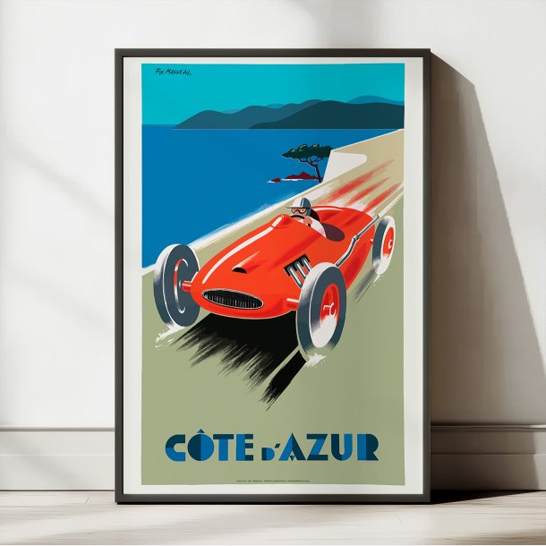 C�te d'Azur - Fransk Riviera - Vintage rejseplakat