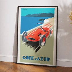 C�te d'Azur - Fransk Riviera - Vintage rejseplakat