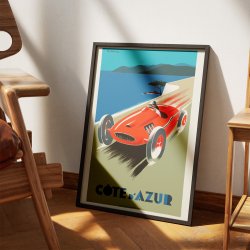 C�te d'Azur - Fransk Riviera - Vintage rejseplakat