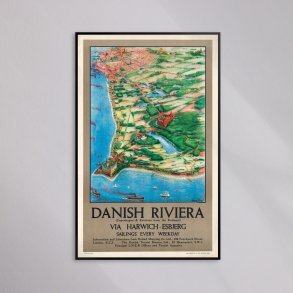 Den Danske Riviera 1930 - Vintage rejseplakat