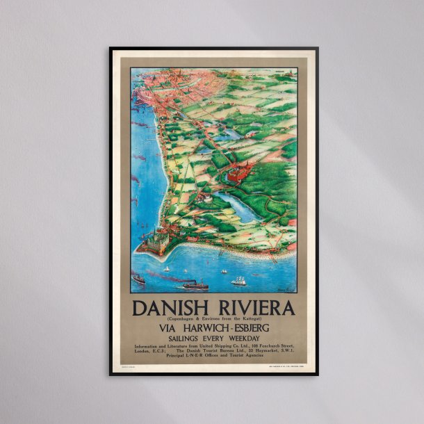 Den Danske Riviera 1930 - Vintage rejseplakat