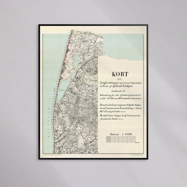 Limfjordstangen 1883 - Historisk landkort