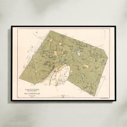 Almindingen Bornholm 1898 - Historisk landkort