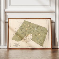 Almindingen Bornholm 1898 - Historisk landkort