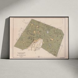 Almindingen Bornholm 1898 - Historisk landkort