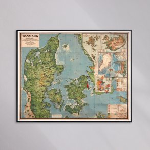 Danmark h�jdekort 1950 - Undervisningskort