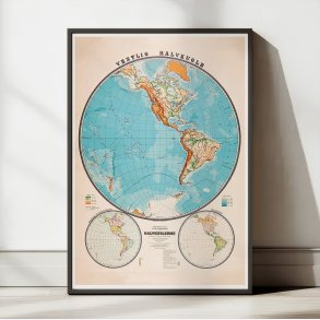 Vestlige halvkugle - Historisk undervisningskort