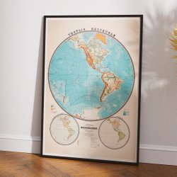 Vestlige halvkugle - Historisk undervisningskort