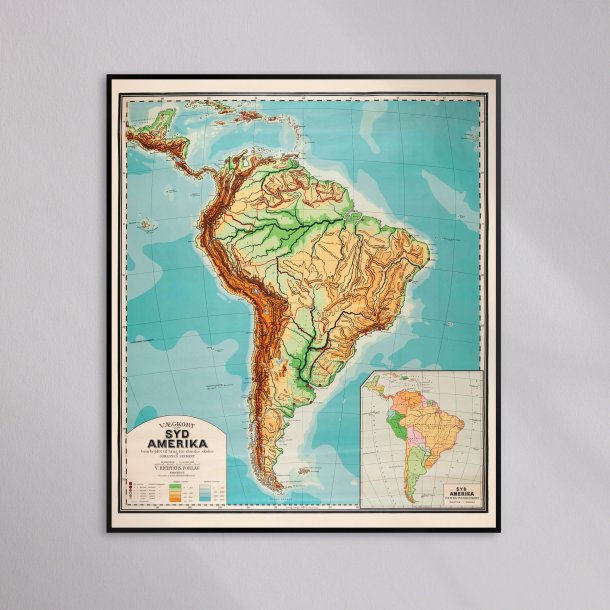 Sydamerika - Historisk undervisningskort