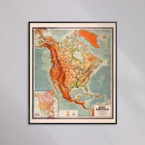 Nordamerika - Historisk undervisningskort