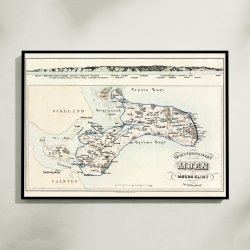 M�n og M�ns Klint 1866 - Historisk landkort