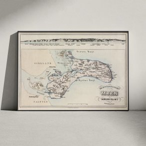 M�n og M�ns Klint 1866 - Historisk landkort