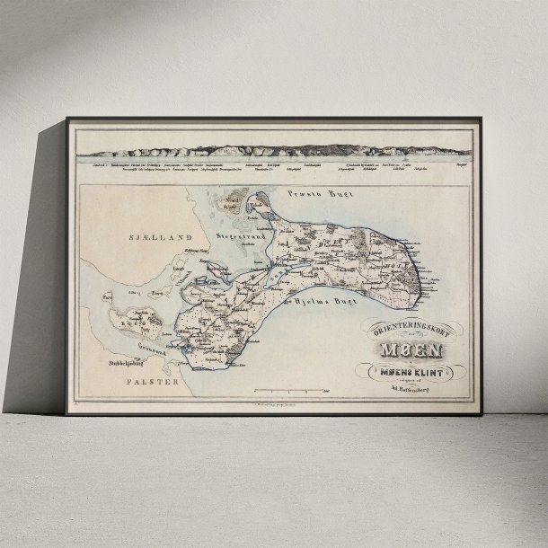 M�n og M�ns Klint 1866 - Historisk landkort