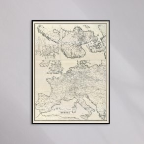 Europas jernbaner 1894 - Historisk kort