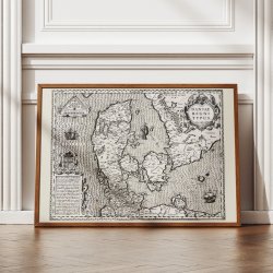 Historisk kort over Danmark 1610 - Daniae regni typus