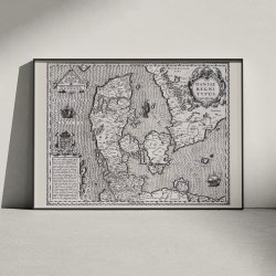 Historisk kort over Danmark 1610 - Daniae regni typus