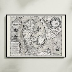 Historisk kort over Danmark 1610 - Daniae regni typus