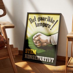 Det gaar ikke l�ngere 1954 - Konservativ valgplakat