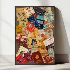 Danske tobaksm�rker - Collage af tobaksreklamer