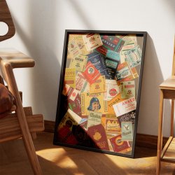 Danske tobaksm�rker - Collage af tobaksreklamer