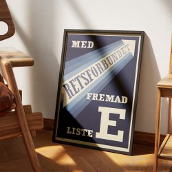 Valgforbundet - Liste E valgplakat