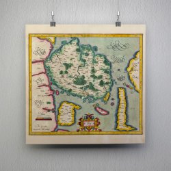 Fyn 1613 - Fionia af Gerardus Mercator