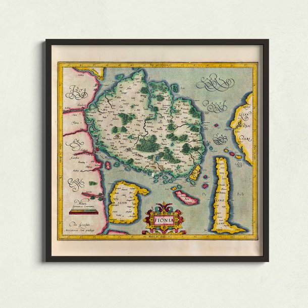 Fyn 1613 - Fionia af Gerardus Mercator