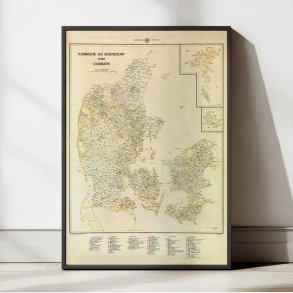 Danmark kommune- og sognekort 1952 - Historisk kort