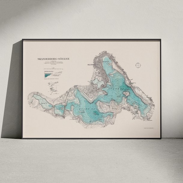 Skanderborg S�erne 1932 - Historisk inds�kort