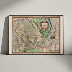 Daniae regni typus 1572 - Ortelius' Danmark