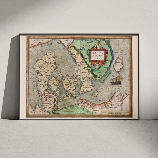 Daniae regni typus 1572 - Ortelius' Danmark