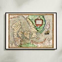 Daniae regni typus 1572 - Ortelius' Danmark
