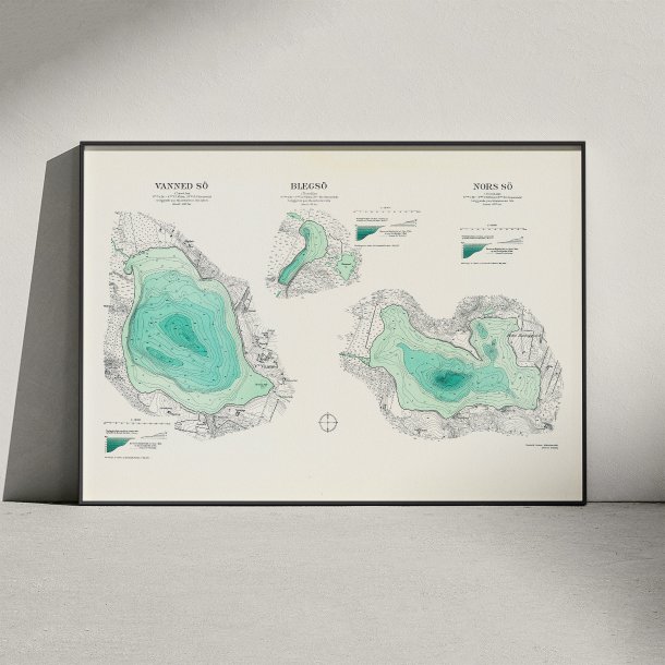 Blegs�, Nors S� og Vandet S� 1932 - Historisk inds�kort